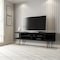 Manhattan Comfort Utopia 70.47" TV Stand with Splayed Wooden Legs and 4 Shelves in Black 19753 - alternate 7